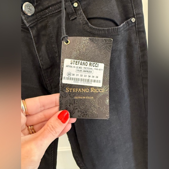 Stefano Ricci Black Slim Straight Jeans - Picture 3 of 9